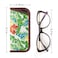 TRIUMPH VISION Small Pouch for Reading Glasses Light Neoprene Slim Sunglasses Sleeve for Eyeglasses Flowers Soft Glasses Case