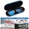 Vemiss Hard Shell Eyeglass Cases Lightweight Portable Glasses Case for Women Men Bblue