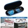 Vemiss Hard Shell Eyeglass Cases Lightweight Portable Glasses Case for Women Men Bblue