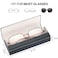 Vemiss Hard Shell Eyeglass Cases Lightweight Portable Glasses Case for Women Men D1black