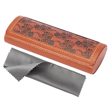 Vemiss Hard Shell Eyeglass Cases Lightweight Portable Glasses Case for Women Men Hbrown
