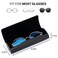 Vemiss Hard Shell Eyeglass Cases Lightweight Portable Glasses Case for Women Men Pblack