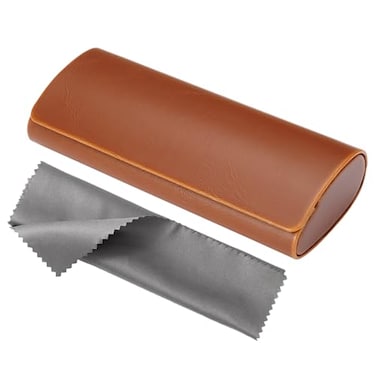 Vemiss Hard Shell Eyeglass Cases Lightweight Portable Glasses Case for Women Men Xlight Brown