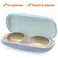 Vemiss Hard Shell Sunglasses Case Large Linen Fabric Protective Glasses Case for Men Women Durable Large Blue