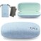Vemiss Hard Shell Sunglasses Case Large Linen Fabric Protective Glasses Case for Men Women Durable Large Blue