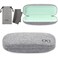 Vemiss Hard Shell Sunglasses Case Large Linen Fabric Protective Glasses Case for Men Women Durable Small GrayBlue