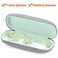 Vemiss Hard Shell Sunglasses Case Large Linen Fabric Protective Glasses Case for Men Women Durable Small GrayBlue