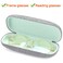 Vemiss Hard Shell Sunglasses Case Large Linen Fabric Protective Glasses Case for Men Women Durable Small GrayBlue