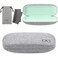 Vemiss Hard Shell Sunglasses Case Large Linen Fabric Protective Glasses Case for Men Women Durable Small GrayBlue