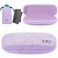 Vemiss Hard Shell Sunglasses Case Large Linen Fabric Protective Glasses Case for Men Women Durable Small Purple