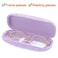 Vemiss Hard Shell Sunglasses Case Large Linen Fabric Protective Glasses Case for Men Women Durable Small Purple