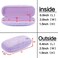 Vemiss Hard Shell Sunglasses Case Large Linen Fabric Protective Glasses Case for Men Women Durable Small Purple