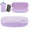 Vemiss Hard Shell Sunglasses Case Large Linen Fabric Protective Glasses Case for Men Women Durable Small Purple