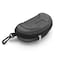 Yamrots 2 Pcs Zipper Hard Sunglasses Cases Portable Travel Eyeglasses Cases with Plastic Hook Black White