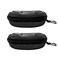 Yamrots 2 Pcs Zipper Hard Sunglasses Cases Portable Travel Eyeglasses Cases with Plastic Hook Black White