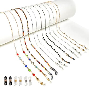 EJOQSON Glasses chain for women eyeglasses strap eye glasses holders around neck beaded eyeglass chains for women stylish sunglasses strap