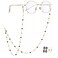 JURYLOO Eyeglasses Chain for Women Girls Beaded Sunglass Neck Chain Glasses Strap Eyewear String Holder LanyardECBlackgoldbeads