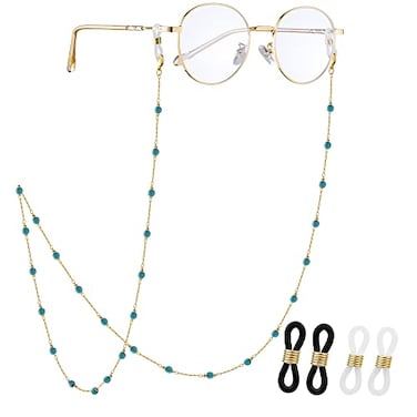 JURYLOO Sunglass Chain for Women Men Gold Eyeglasses Chain Glasses Neck Chain Keep Your Glasses Secure and Within Reach ECTurquoisebeads