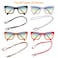 QINGZHE 6Pcs Women Eyeglass Strap Chains Antislip Eye Glasses Holder Around Neck Chains Straps Adjustable Leather Lanyards Eyeglass Straps Sport Eye Glasses String Holder Strap for Men Kids