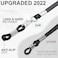 SIGONNA Eyeglass Strap Holders Premium ECO Leather Eye Glass String Strap Eyeglass Chain for Women Men Eye Glass Accessory Chain Around Neck 4 Cords Black