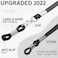 SIGONNA Eyeglass Strap Holders Premium ECO Leather Eye Glass String Strap Eyeglass Chain for Women Men Eye Glass Accessory Chain Around Neck 4 Cords Black