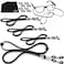 SIGONNA Eyeglass Strap Holders Premium ECO Leather Eye Glass String Strap Eyeglass Chain for Women Men Eye Glass Accessory Chain Around Neck 4 Cords Black