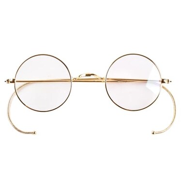 Agstum Retro Small Round Optical Rare Wire Rim Eyeglasses Frame