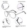 aisswzber Clear Aviator Glasses Lens Premium Classic Metal Frame Eyeglasses