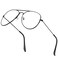 aisswzber Clear Aviator Glasses Lens Premium Classic Metal Frame Eyeglasses