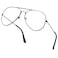 aisswzber Clear Aviator Glasses Lens Premium Classic Metal Frame Eyeglasses