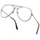 aisswzber Clear Aviator Glasses Lens Premium Classic Metal Frame Eyeglasses