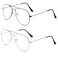 aisswzber Clear Aviator Glasses Lens Premium Classic Metal Frame Eyeglasses
