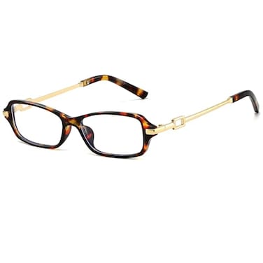 Breaksun Retro Rectangle Glasses for Women Trendy 90s Small Square Blue Light Blocking Glasses Vintage Eyeglasses Tortoise