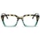 EYLRIM Classic Thick Square Frame Clear Lens Glasses for Women Men Non Prescription EyeglassesA93 Tortoise Green
