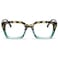 EYLRIM Classic Thick Square Frame Clear Lens Glasses for Women Men Non Prescription EyeglassesA93 Tortoise Green