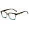 EYLRIM Classic Thick Square Frame Clear Lens Glasses for Women Men Non Prescription EyeglassesA93 Tortoise Green