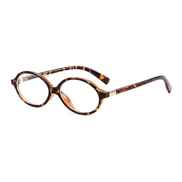 FEISEDY Vintage Oval Glasses for Women Men Retro Tortoise Blue Light Blocking Glasses Small Fake Nerd Eyewear Frames B0254