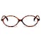LJCZKA Fashion Oval Glasses for Women Men Retro Oval Small Frame Blue Light Blocking Glasses Nerd Computer Eyeglasses Leopard Clear
