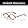LJCZKA Fashion Oval Glasses for Women Men Retro Oval Small Frame Blue Light Blocking Glasses Nerd Computer Eyeglasses Leopard Clear