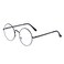 LOVEF Large Oversized Metal Frame Clear Lens Round Circle Vintage Eye Glasses 54 2inch Gray
