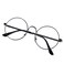 LOVEF Large Oversized Metal Frame Clear Lens Round Circle Vintage Eye Glasses 54 2inch Gray
