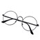 LOVEF Large Oversized Metal Frame Clear Lens Round Circle Vintage Eye Glasses 54 2inch Gray
