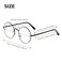 LOVEF Large Oversized Metal Frame Clear Lens Round Circle Vintage Eye Glasses 54 2inch Gray