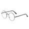LOVEF Large Oversized Metal Frame Clear Lens Round Circle Vintage Eye Glasses 54 2inch Gray