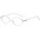 Onrtry Retro Oval Glasses for Women Men Fake Nerd Glasses Round Nonprescription Computer EyeglassesTransparent