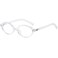 Onrtry Retro Oval Glasses for Women Men Fake Nerd Glasses Round Nonprescription Computer EyeglassesTransparent