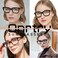 Onrtry Thick Square Frame Glasses for Women Men Nonprescription Clear Lens Eyeglasses Transparent