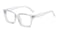 Onrtry Thick Square Frame Glasses for Women Men Nonprescription Clear Lens Eyeglasses Transparent