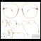 SA106 Womens 90s Oversize Rectangular Butterfly Clear Lens Eyeglasses Beige Gold Frame