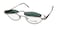 SmartFlip 450 MensWomens Cat Eye FullRim Shape Sunglass Lens ClipOns Spring Hinges EyeglassesEye Glasses 4219135 Matte Silver